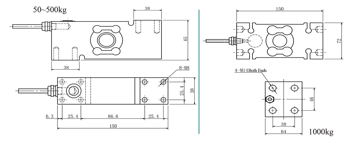 Stainless Steel IP68 Load Cell Датчик нагрузки из нержавеющей стали IP68