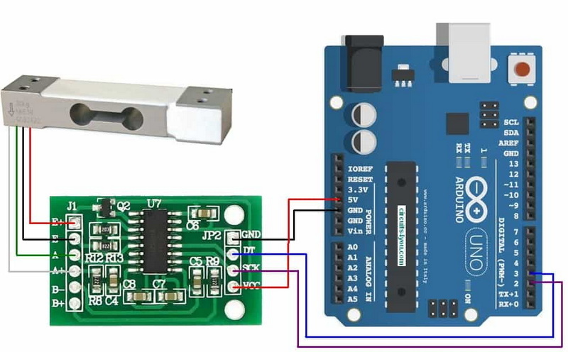 Как подключить усилитель тензодатчика к Arduino?
